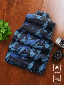 Manfinity Homme Men's Winter Camouflage Collar Casual  Vest - Multicolor - View 2