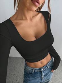 Flirla sweat-shirt à capuche court pour femme