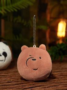 We Bare Bears X SHEIN 1pc Cartoon Brown Bear Super Soft Hanging Decoration Gifts For Friends - Brown - View 3