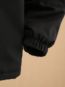 SHEIN Vacaura Tween Boy 保暖内衬多口袋休闲户外防风保暖军绿色夹克