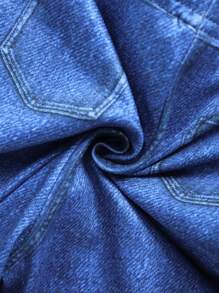 SHEIN Leap Crew 女婴可爱针织豹纹长袖上衣和喇叭裤套装，秋冬 - 彩色 - 查看 8