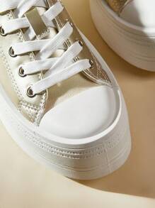 CUCCOO EASI Zapatillas de mujer de unicolor con diseño sencillo y casual, zapatillas de deporte para mujer, para el Día de San Valentín