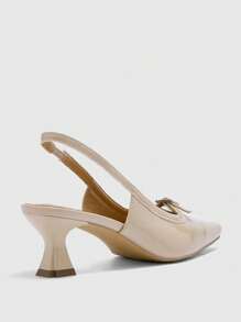 CUCCOO BIZCHIC Women's Square Toe Fashion Everyday Wear High Heel Pumps Spring Shoes Spring Break Easter - Apricot - View 4