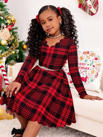Long Sleeve Girls Dresses SHEIN