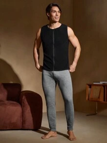 Vestă caldă cu fermoar în față pentru bărbați