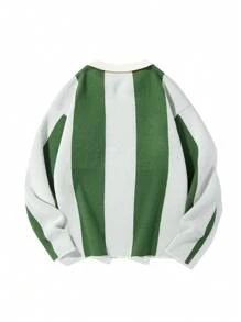 Manfinity Hypemode Jersey oversize informal de ajuste suelto y hombros caídos con bloques de color para hombres, para otoño/invierno