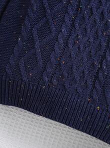 Young Boys Fall Clothes, Kids Fall Clothes, 1pc High Neck Yarned Cable Sweater For Boys Winter Warmth, Vintage Gentlemanly Style Knit Sweater