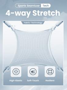 SHEIN Maternity Solid Color High Waist Seamless Sports Leggings - Grey - View 3