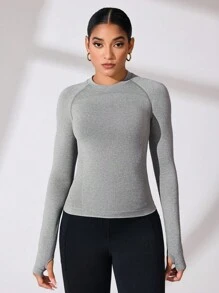 Yoga Basic 运动连帽无袖 T 恤，简约时尚休闲日常健身背心 - 灰色 - 查看 4