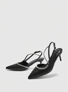 CUCCOO BIZCHIC Women's Elegant High Heel Dress Shoes, Black - Black - View 9