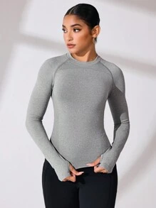 Yoga Basic 运动连帽无袖 T 恤，简约时尚休闲日常健身背心 - 灰色 - 查看 6