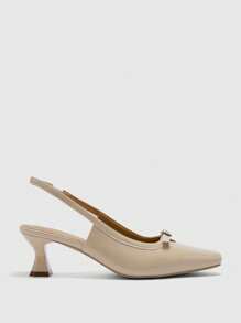 CUCCOO BIZCHIC Women's Square Toe Fashion Everyday Wear High Heel Pumps Spring Shoes Spring Break Easter - Apricot - View 2