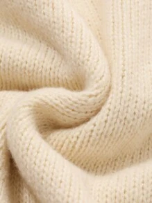 Dazy Plus Ronde hals, stevige dikke gebreide trui, geschikt voor herfst/winter