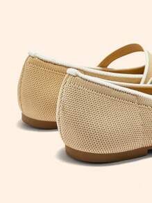 CUCCOO BASICS Chaussures plates élégantes et confortables pour femmes avec garniture bicolore, neuves pour les fêtes de fin d'année