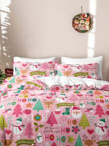 3pcs/Set Christmas Digital Print Duvet Cover Set
