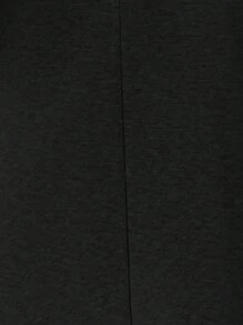 SHEIN LUNE Chaqueta de sudadera de mangas largas con capucha, cuello caído, con cremallera, de longitud media, para mujer, de estilo informal, para otoño