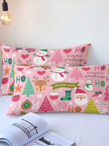 3pcs/Set Christmas Digital Print Duvet Cover Set