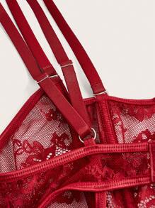 Sexy & Alluring Deep V Jumpsuit For Women - Burgundy - View 6