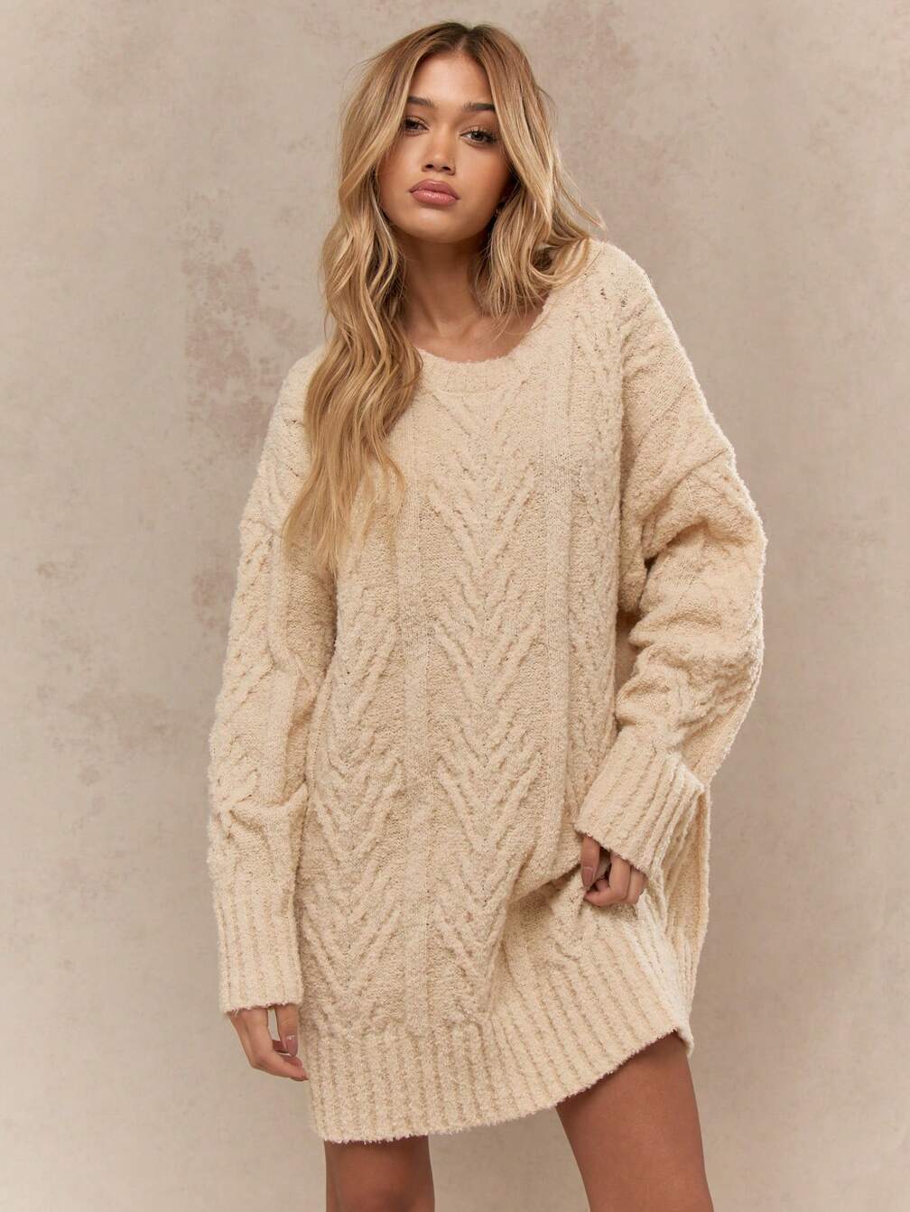 missguided oversized sweater dress MISSGUIDED Long Sleeve Slash Neck Knit Mini Sweater Dress For Fall Winter  Casual Oversized Loose Fit Pullover