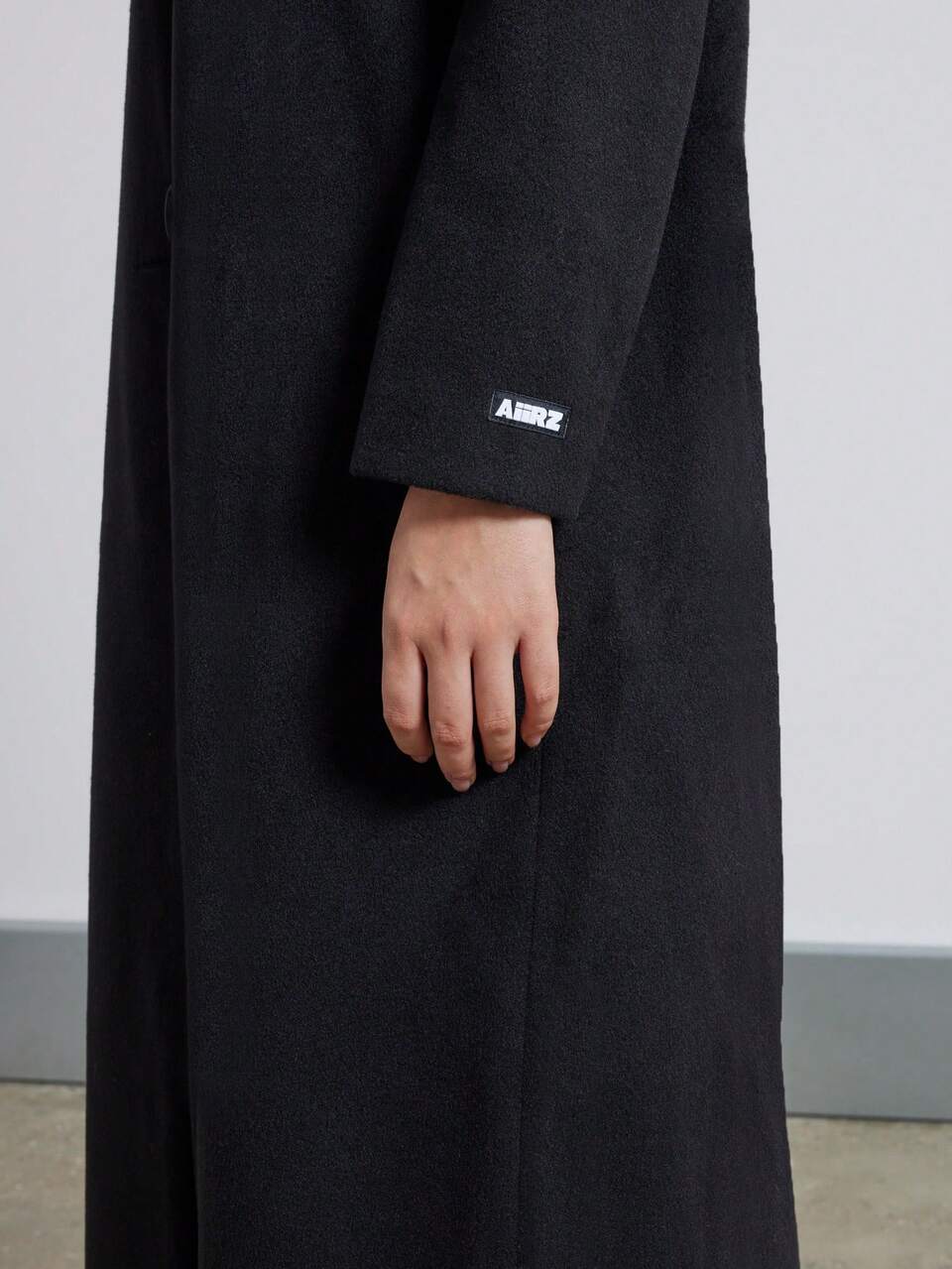 Long Designer Tailored Wool Blend Overcoat