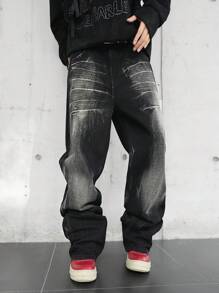 Manfinity EMRG Jeans casuales para hombres con múltiples bolsillos, para uso diario