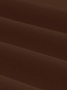 SHEIN EZwear Áo thun dài tay cổ chữ V dệt kim 3 màu cơ bản dành cho nữ - màu nâu - Xem 5