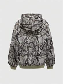 ROMWE Grunge Punk Bộ 2 chiếc/Bộ Áo hoodie và quần thêu họa tiết ngụy trang Y2K cho nữ - Nhiều màu - Xem 8