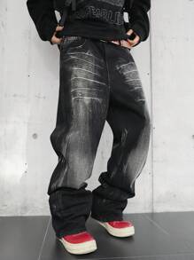 Manfinity EMRG Jeans casuales para hombres con múltiples bolsillos, para uso diario