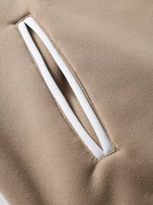 Manfinity Hypemode Chaqueta de béisbol de solapa única con contraste de color para hombres en otoño - Multicolor - Ver 6