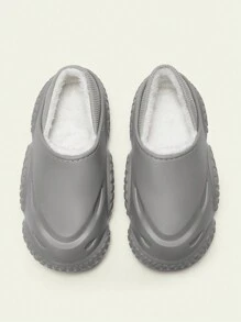 Cuccoo Women's Solid Color Thermal Lined Warm Indoor Slippers For Autumn And Winter - Grey - View 5