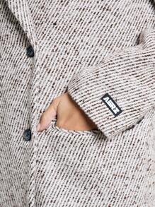 AiiRZ Áo khoác mùa đông Herringbone thiết kế rộng thùng thình, cài hai hàng khuy, trang phục công sở chuyên nghiệp, trang phục ngoài thanh lịch, áo khoác vest may đo, trang phục công sở mùa thu xuân - Nhiều màu - Xem 4