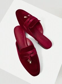 MOTF PREMIUM CLARET ROUND TOE COMFORTABLE MINIMALIST FLAT SHOES FOR WOMEN NEW YEAR HOLIDAY, SPRING SHOES, SPRING BREAK EASTER - Red - View 8