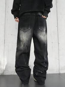Manfinity EMRG Jeans casuales para hombres con múltiples bolsillos, para uso diario