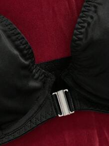 Damen Einfacher Lässig BH mit Spaghettiträgern und Knöpfen vorn einfarbig