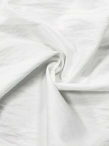 Chiquease 女士纯色灯笼袖前系带宽松白色休闲衬衫，春夏 - 彩色 - 查看 7