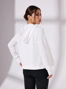 Soft & Warm Letter Print Yoga Casual Sweatshirt