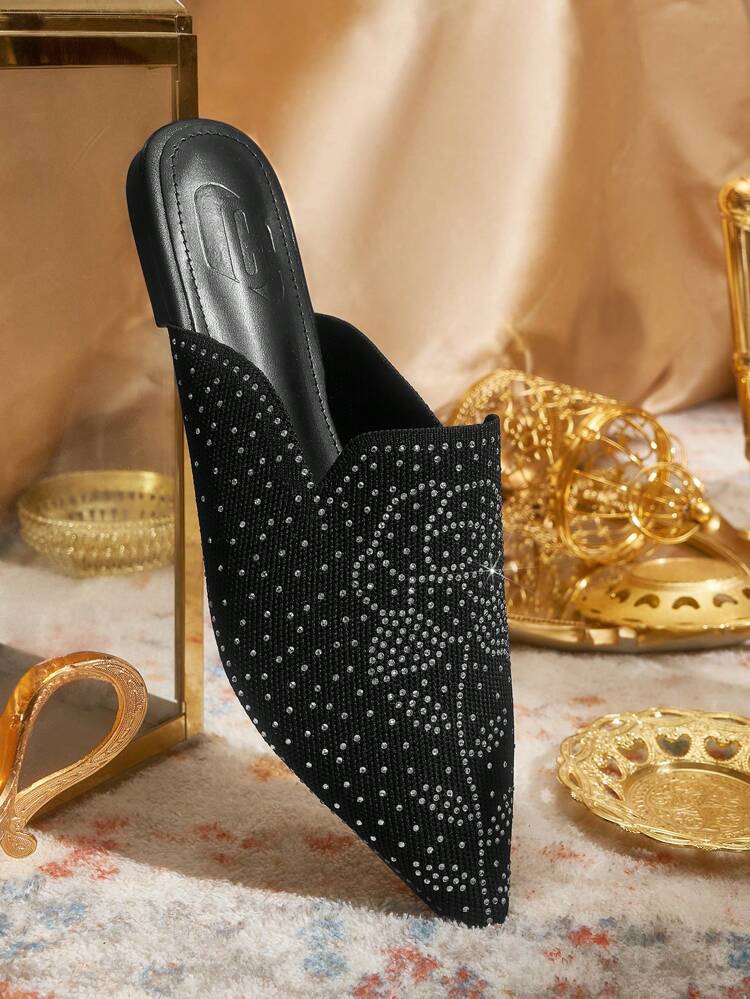 CUCCOO TILAWA Women's Pointed Toe Floral Casual Mules