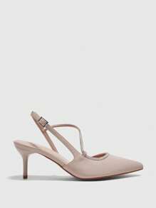 CUCCOO BIZCHIC Women High Heel Dress Shoes, Elegant Pointed Toe Stilettos, Apricot Color Spring Shoes Spring Break Easter - Beige - View 3