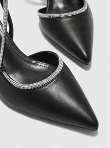 CUCCOO BIZCHIC Women's Elegant High Heel Dress Shoes, Black - Black - View 7