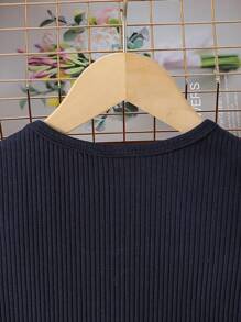 SHEIN Tween Girl Striped Round Neck Cap Sleeve Waist Tie Casual Dress,Holiday,Summer,Travel