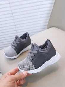 1 Pair Toddler Boys Grey Stylish Running Shoes/Baby First Steps Shoes/Children Sports Sneakers