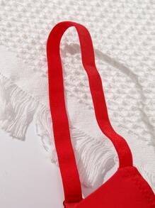 4pcs Women's Minimalist Smooth & Lace Splicing Padded Underwire Bra Set - Multicolor - View 5