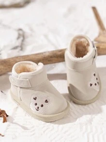 New Autumn/Winter Kids Fashion Casual Snow Boots, Outdoor Non-Slip Warm Lined Infant/Toddler Boots - Beige - View 1