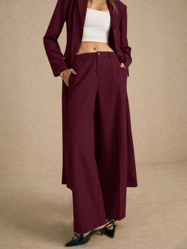 Poéselle Dames Casual Pak Broek Met Zijzakken, Old Money Stijl, Kantoorkleding, Zakelijke Casual Dames, Zakelijke Dameskleding, Dames Formele Broeken, Herfst Essentials, Herfstkleding, Winter Dameskleding, Frenchy