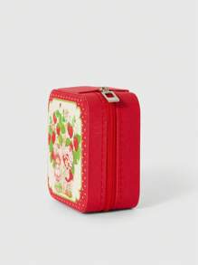 Strawberry Shortcake | ROMWE Caja de joyería con estampado de fresa y diseño de dibujos animados lindos - Multicolor - Ver 4