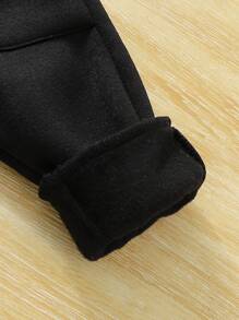 SHEIN 3 件装男童休闲运动街头保暖加厚图案印花下装，适合户外、秋冬季