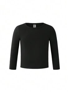 Set de 3 piezas de ropa para niña bebé de uso diario, cómoda blusa de manga larga que combina para interior y exterior - Blanco y Negro - Ver 7