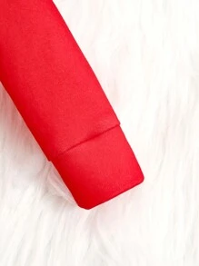 Bộ đồ mặc nhà in hình chú gấu Giáng sinh dài tay và quần legging cho bé gái - Đỏ - Xem 4