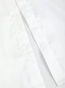 Sweetra Blusa de satén de unicolor elegante y casual para oficina, camisa de mujer de otoño, blusas de manga larga