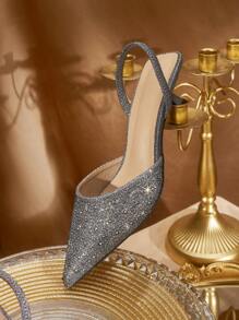 CUCCOO TILAWA Women's Pointy Toe Kitten Heel High Heels, Bow Decor, Solid Color, Ankle Strap, Elegant Daily Wear Option, Outdoor Shopping, Festivals, Parties, Spring Summer Autumn Winter, Pairs Well With Satin Dresses For And Vibe And Spring Shoes Spring Break Easter Prom Heels